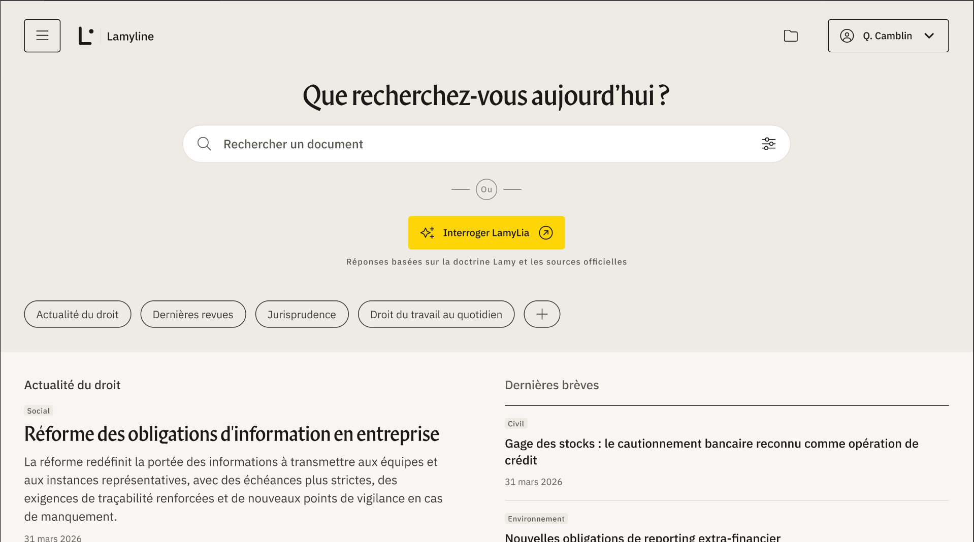 Aperçu du projet Lamyline