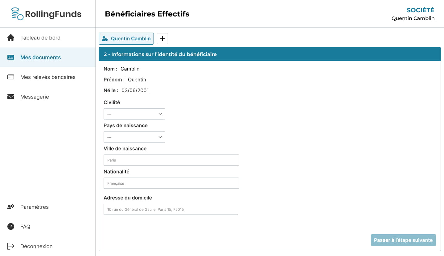 Formulaire bénéficiaires effectifs après la refonte
